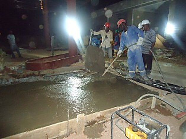 CONCRETING OF FORECOURT IN PROGRESS