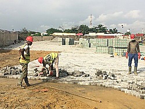 LAYING OF INTERLOCKING STONE